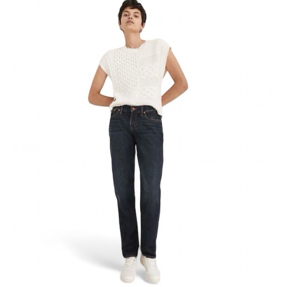 Madewell Low Rise Perfect Vintage Straight Classic Preppy Jean Lilycrest Wash - Picture 1 of 9